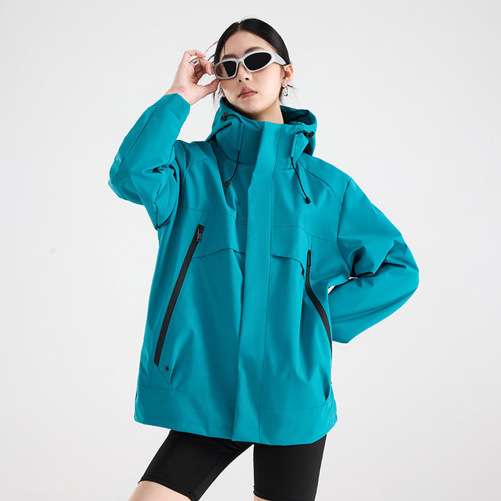 Women's technical waterproof oversized parka with hood and concealed zip pockets Mune Fashion
