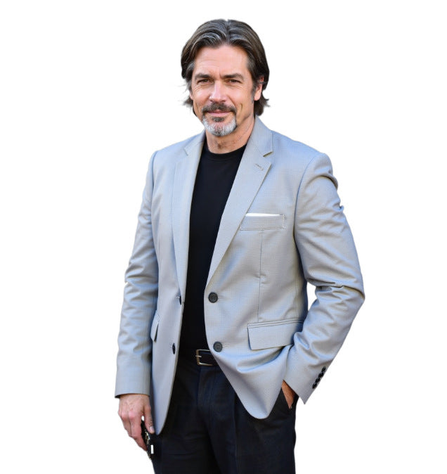 Men's tailored business blazer made of stretch fabric with chest pocket and slim silhouette Mune Fashion