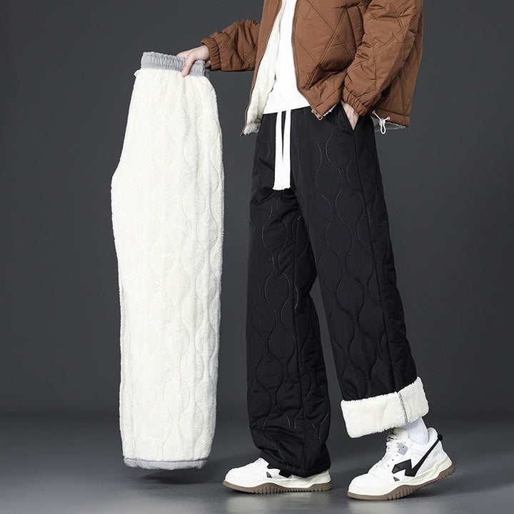 Men's Half-Length Insulated Casual Pants