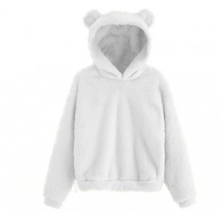 Women's Cozy Teddy Fleece Hoodie with Bear Ears and Oversized Fit Mune Fashion
