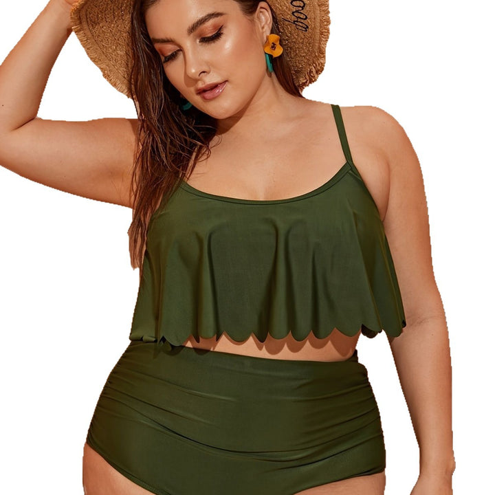 Women’s Swim Shorts Set with Attractive Ruffle Design Mune Fashion