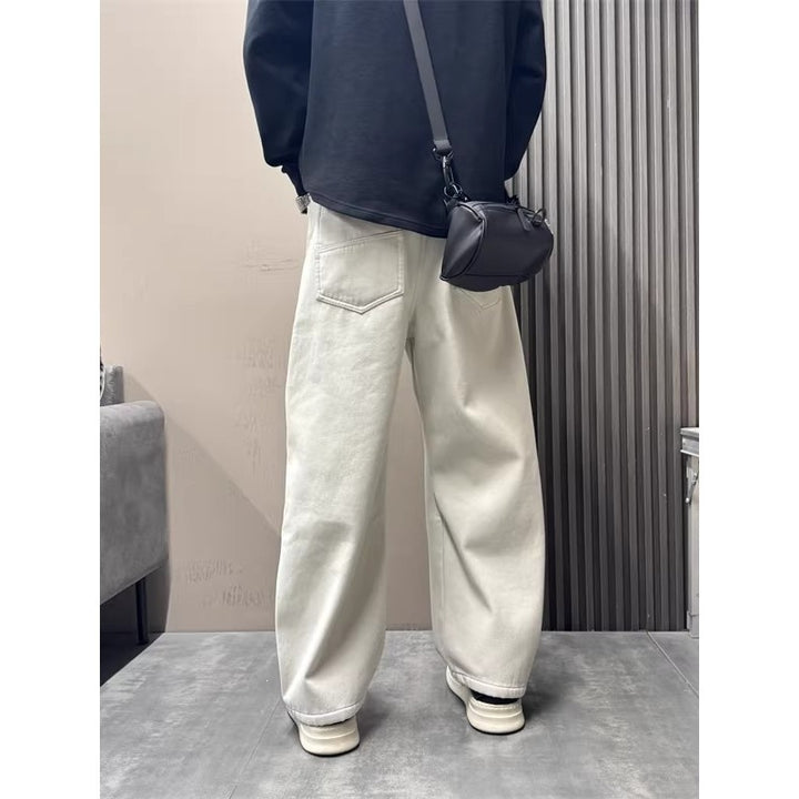 Men's Wide Cargo Pants in Baggy Style with Knee Reinforcement and Patch Pockets Mune Fashion