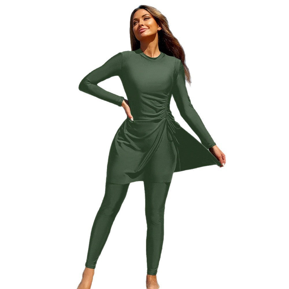 Women’s Sporty Beach Outfit with Fashionable Wrap Design Mune Fashion