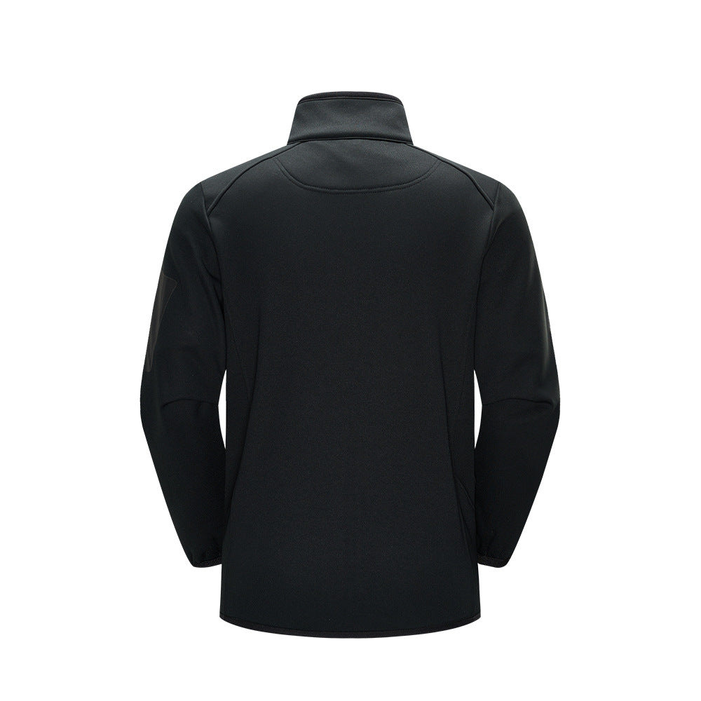 Men's Lightweight Softshell Fleece Jacket with Stand-up Collar, Full Zip and Arm Pocket Mune Fashion