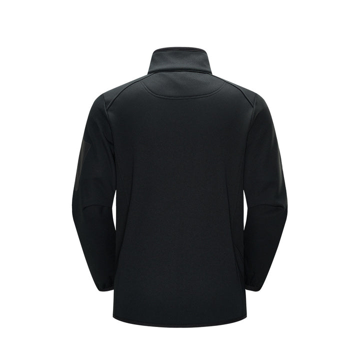 Men's Lightweight Softshell Fleece Jacket with Stand-up Collar, Full Zip and Arm Pocket Mune Fashion