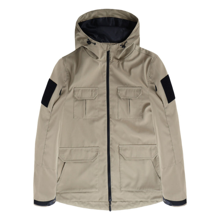 Men's  technical hooded field jacket with multi-flap utility pockets Mune Fashion