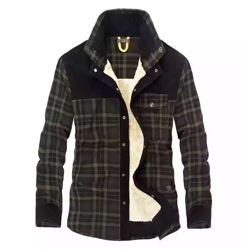 Men's Fleece Lined Flannel Jacket Mune Fashion