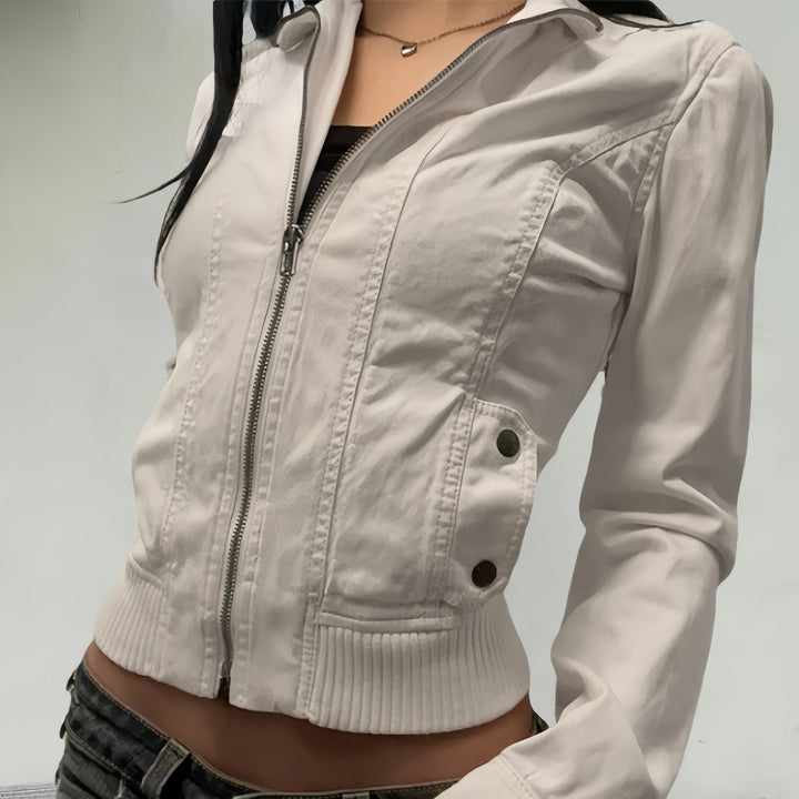 Women's lightweight transitional jacket with textured design Mune Fashion