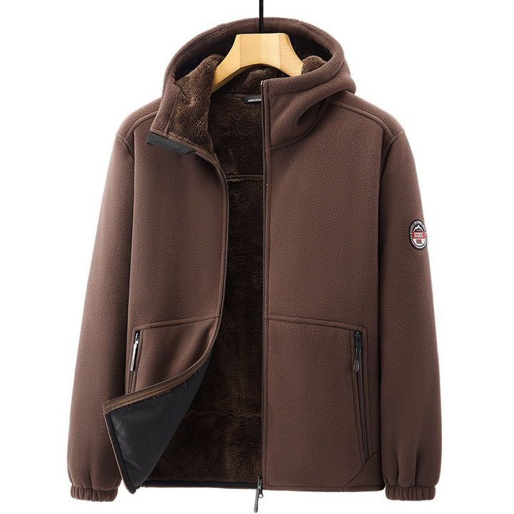 Men's fleece jacket with hood and teddy lining Mune Fashion