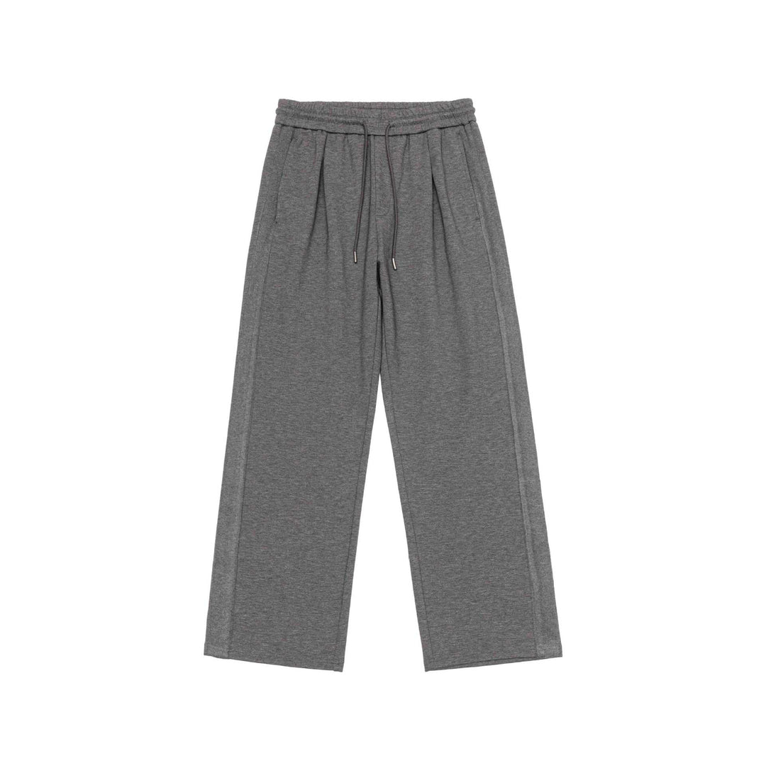 Women's wide joggers made of cotton blend with contrast side stripes and drawstring Mune Fashion