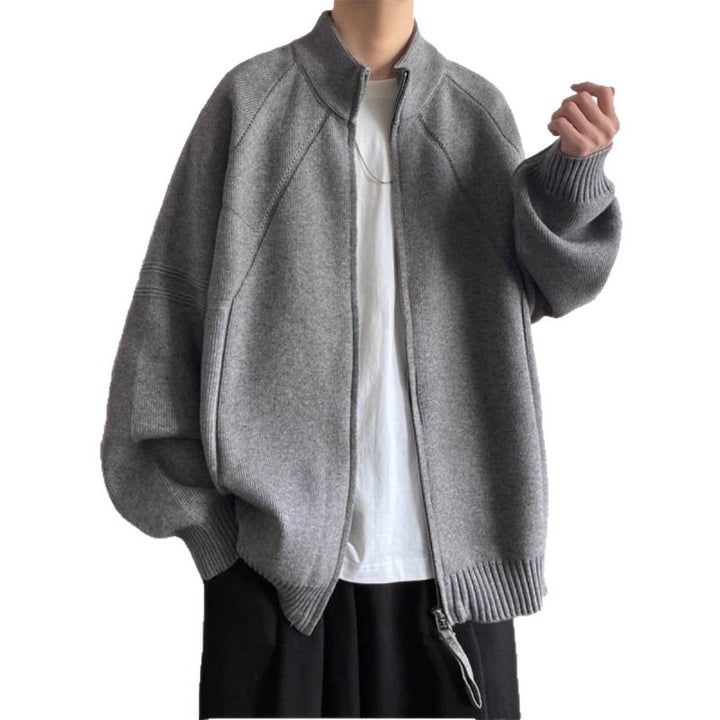 Men's Fashion Zip Jacket with High Collar Mune Fashion