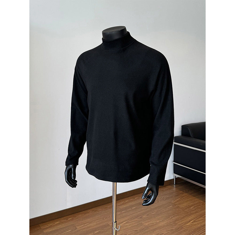 Unisex Oversize-Stand-up Collar Sweatshirt with Raglan Sleeves and Soft Cotton Fleece Mune Fashion
