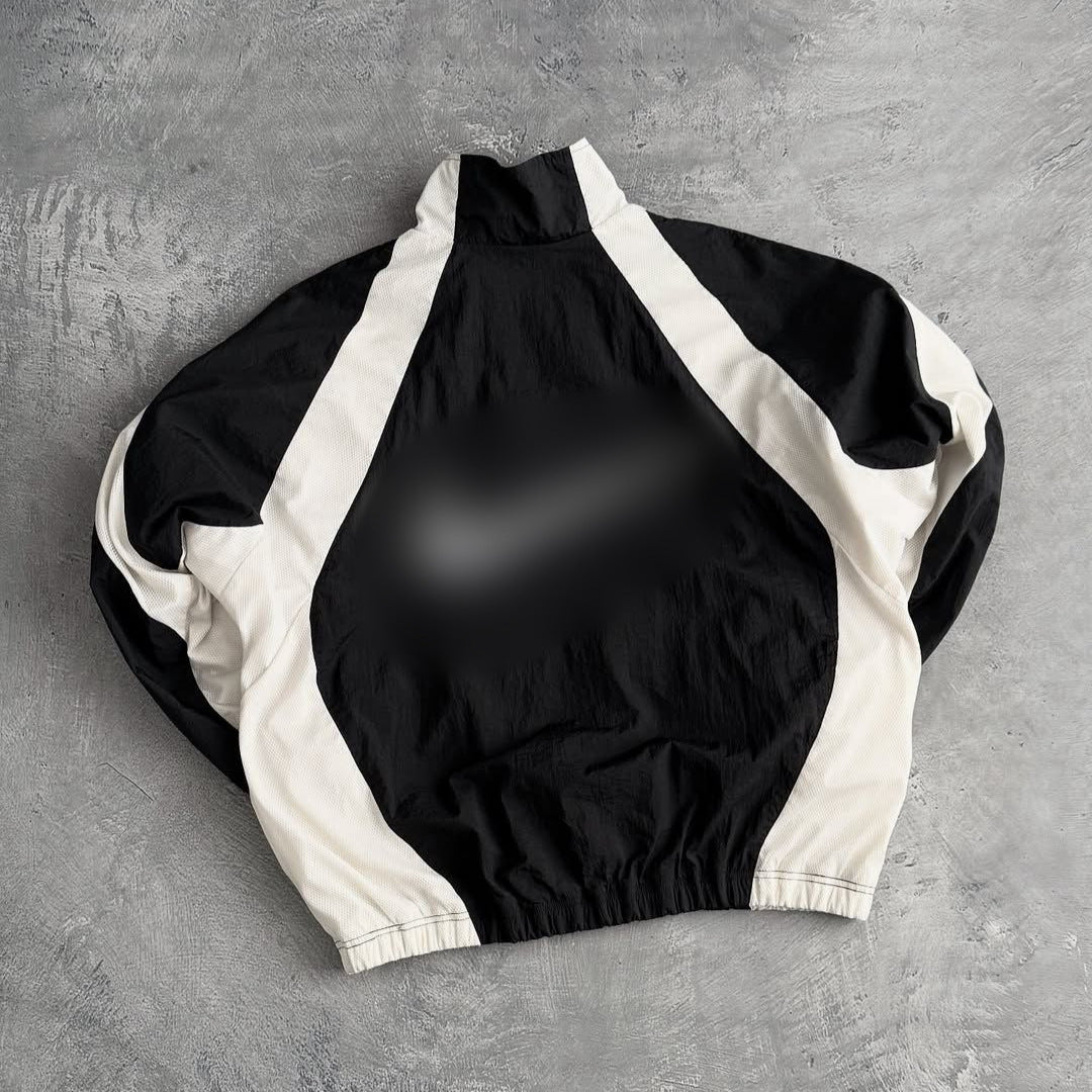 Unisex nan breathable lightweight wind and training jacket with mesh lining, stand collar and elastic hem Mune Fashion