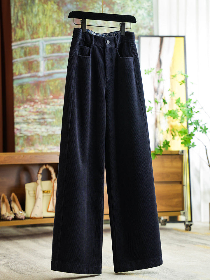 Women's Stylish Wide-Cut Cord Trousers Mune Fashion