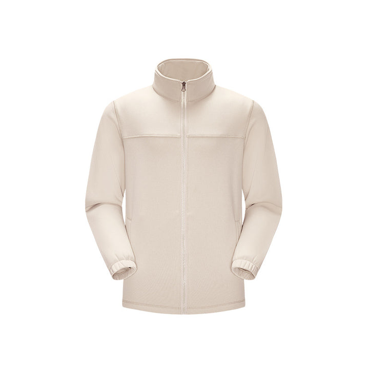 Men's Thermo-Fleece-Softshell Jacket with Stand-up Collar, Front Zipper and Elastic Cuffs Mune Fashion