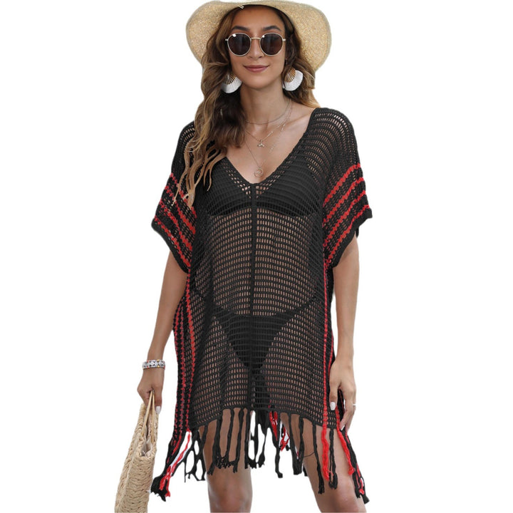 Women's breezy beach sarong with fringed details Mune Fashion