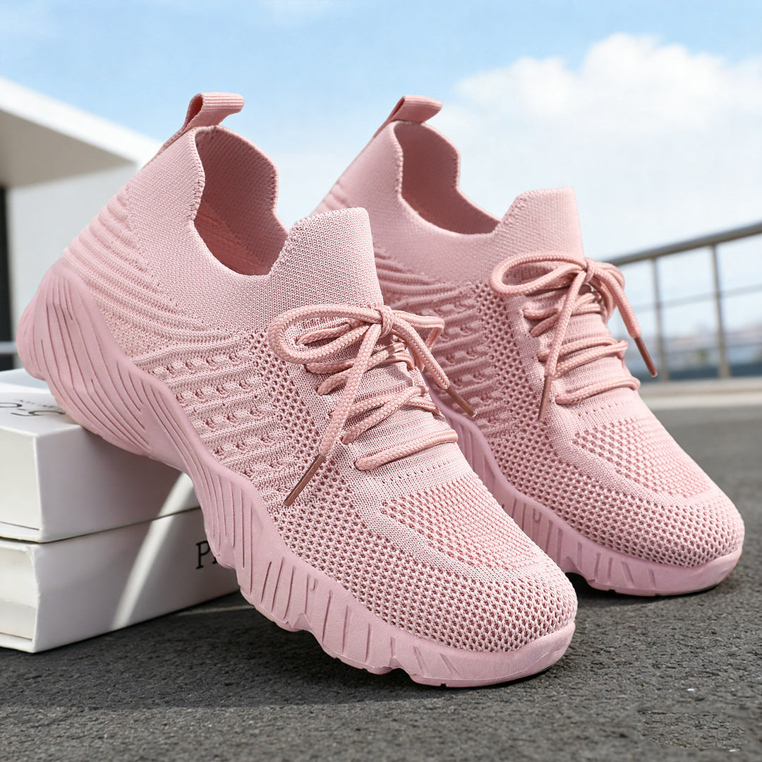 Women's knitted slip-on sneaker with sock-like shaft and cushioned profile sole Mune Fashion