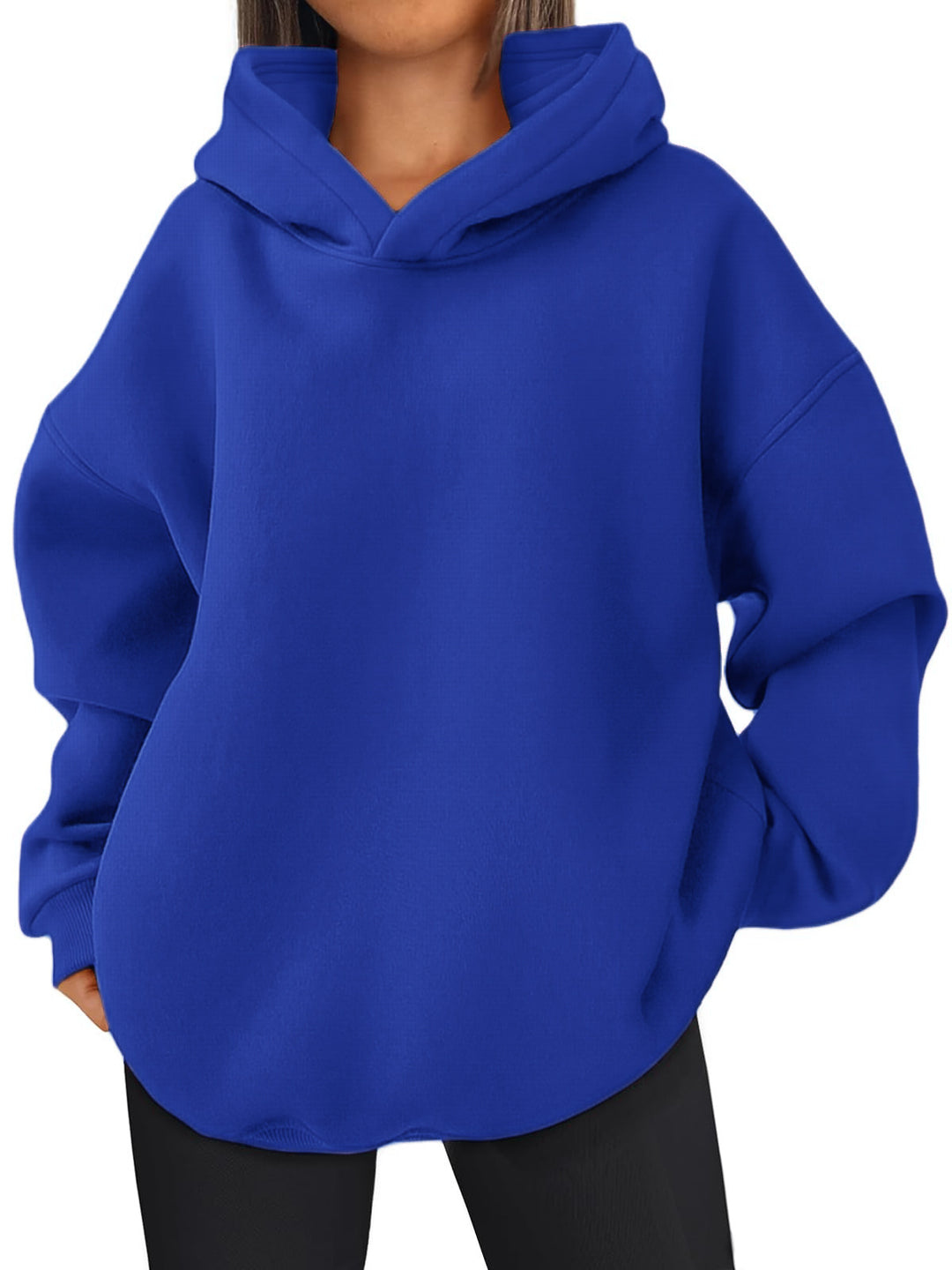 Women's nan kastiger hoodie with double-layered hood, dropped shoulders and longer back Mune Fashion