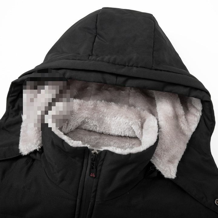 Men's padded hooded jacket with teddy lining, windproof outer shell & zip pockets Mune Fashion
