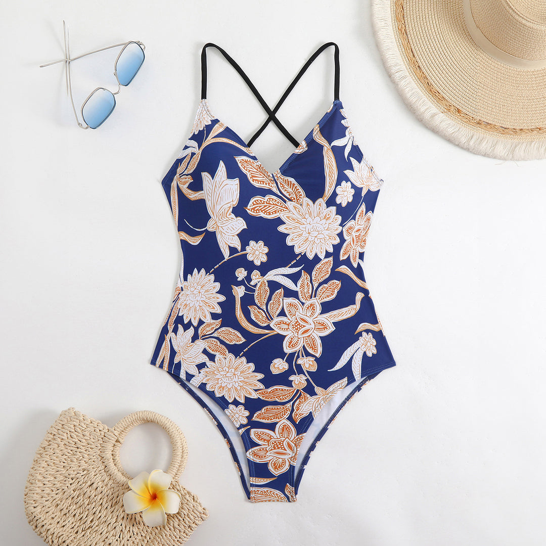 Women's triangle bikini with playful check pattern and narrow ties Mune Fashion