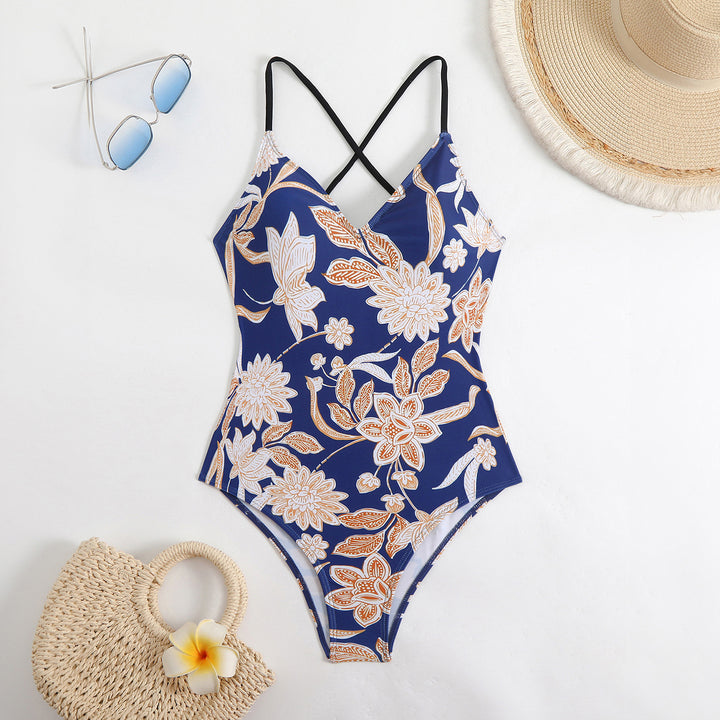 Women's triangle bikini with playful check pattern and narrow ties Mune Fashion