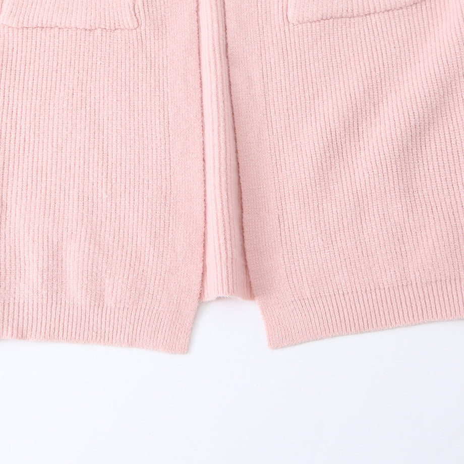 Women Long Oversized Knit Cardigan with Patch Pockets Mune Fashion