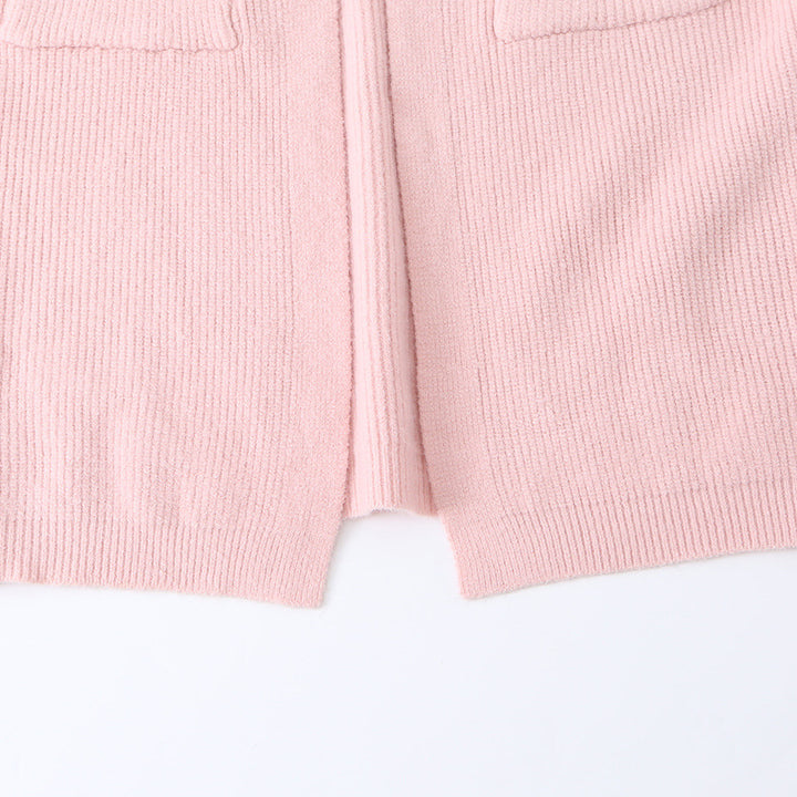 Women Long Oversized Knit Cardigan with Patch Pockets Mune Fashion