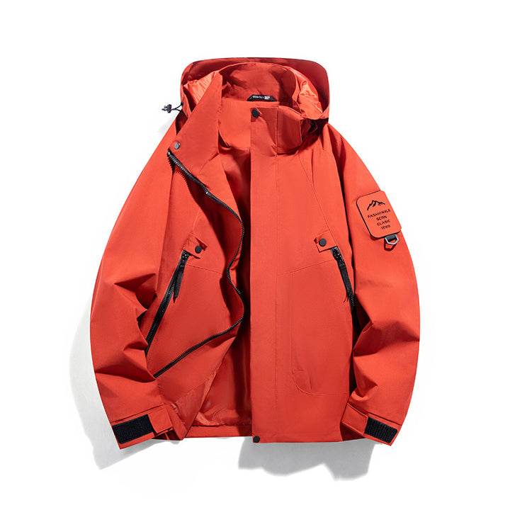Men's wind and waterproof functional parka with zippered pockets and adjustable hood Mune Fashion