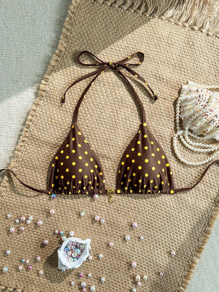 Women's Triangle Bikini Top with Ruffles Mune Fashion