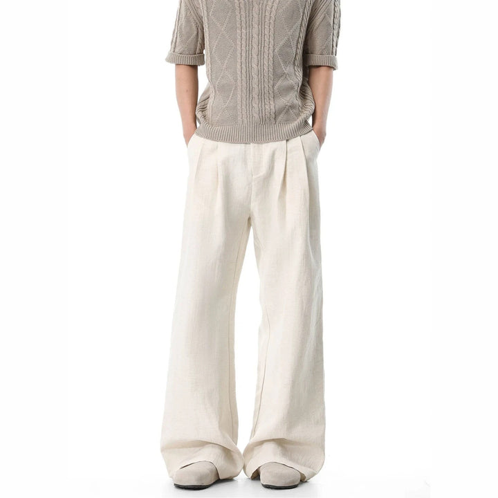 Women Loose Cut Linen Pants Mune Fashion