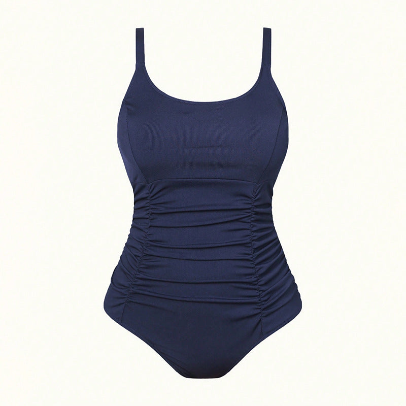 Women's one-piece swimsuit with elegant gathering Mune Fashion