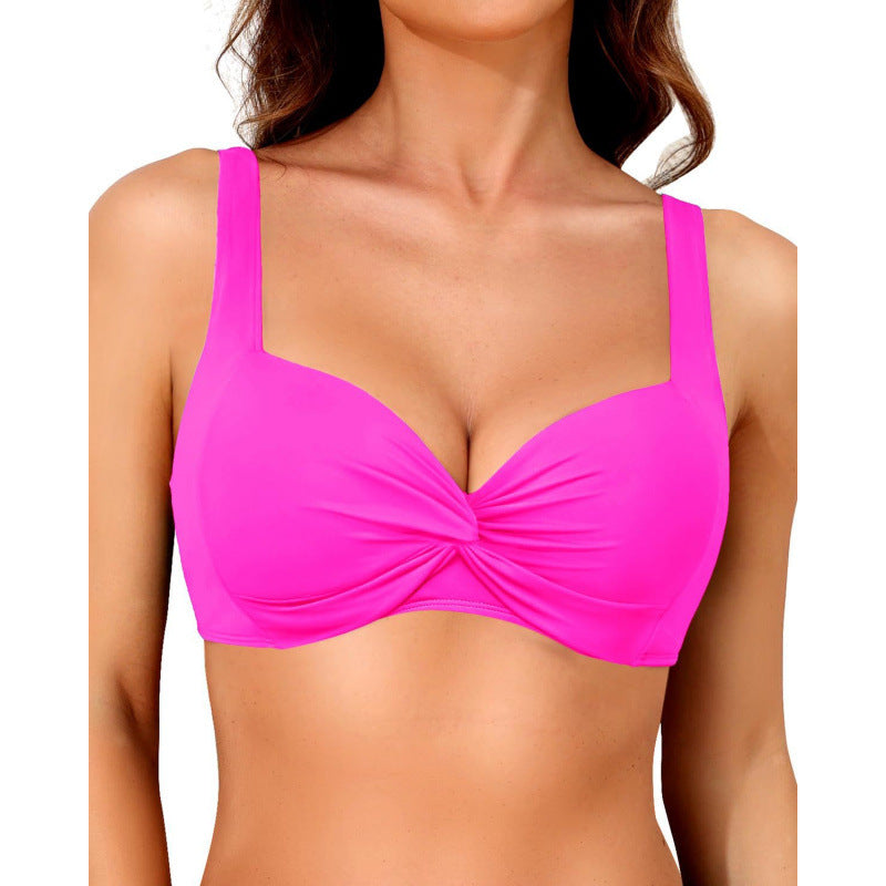 Women’s Sporty Bikini Top with Fashionable Twist Design Mune Fashion