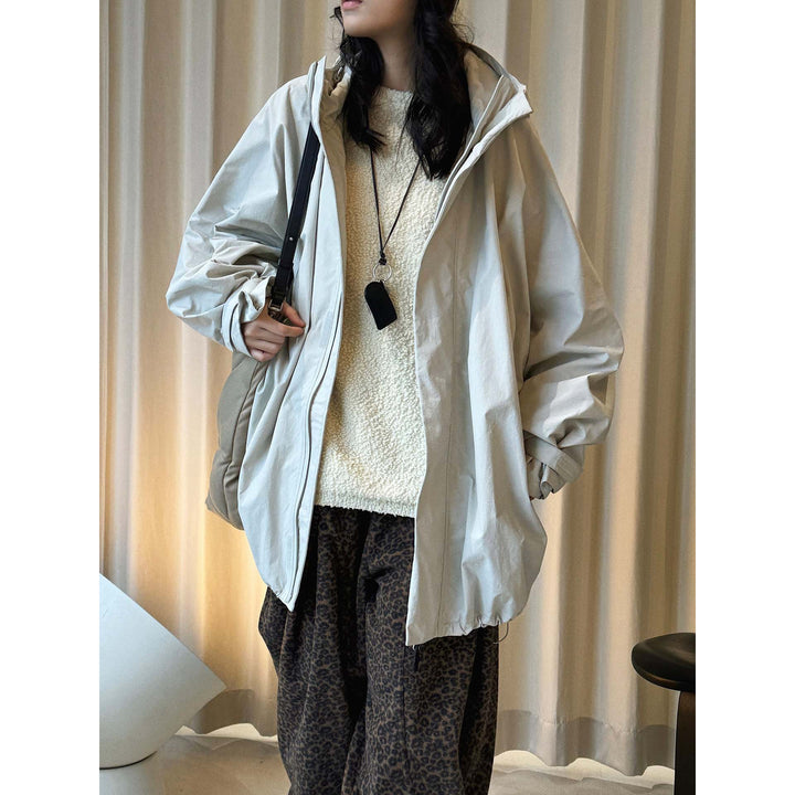 Women Oversize Rain Parka with Quilted Thermal Lining Mune Fashion