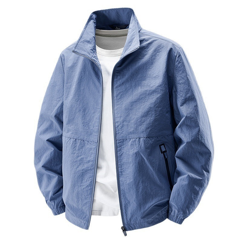 Men's ultralight windproof casual jacket with stand-up collar and zippered pockets Mune Fashion
