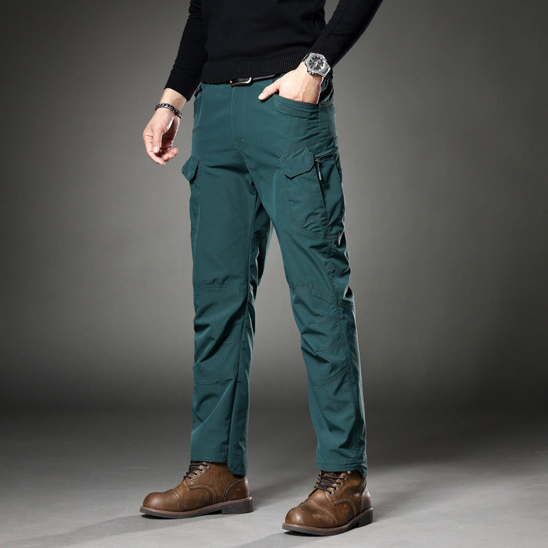 Men's trekking cargo pants with knee reinforcement, multifunctional pockets, and straight cut Mune Fashion