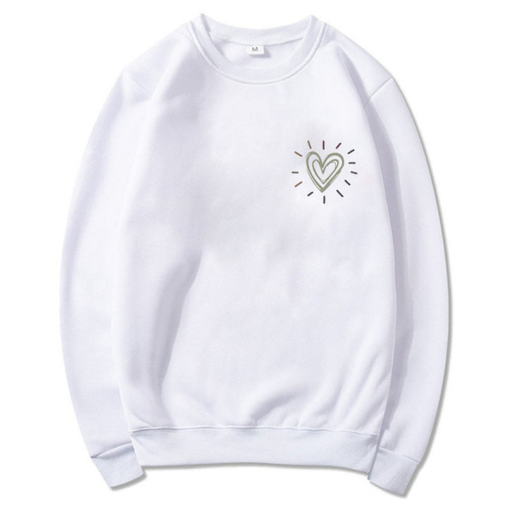 Women's Comfortable Sweatshirt with Heart Design Mune Fashion