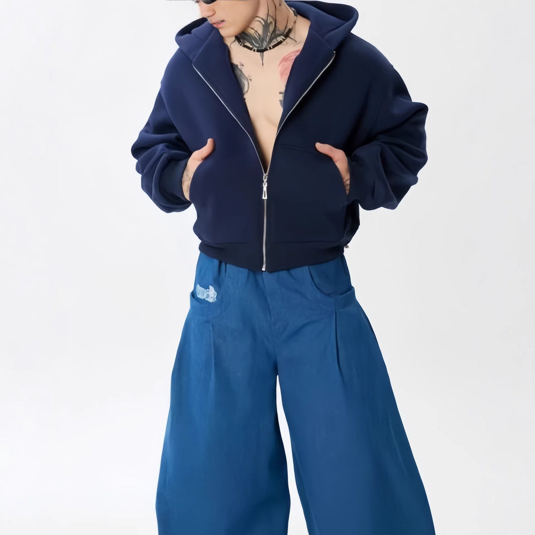Women's stylish zip hoodie with oversized fit