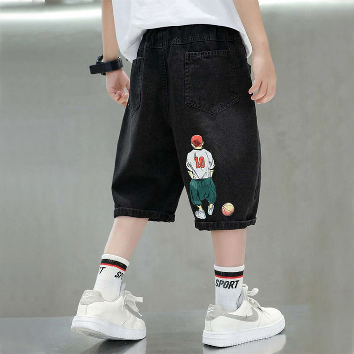 Unisex casual denim shorts with creative applications Mune Fashion
