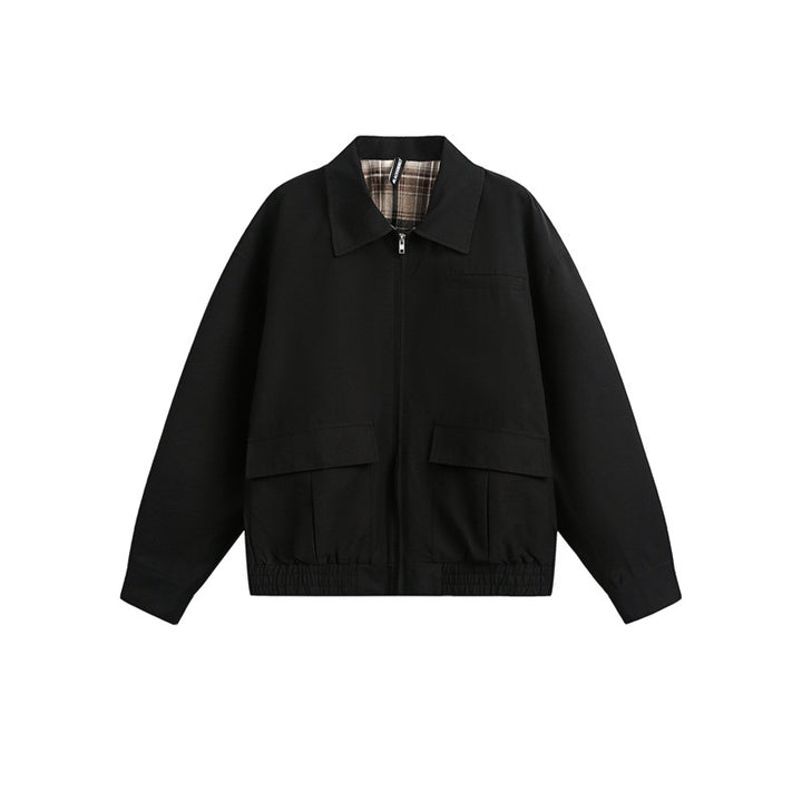 Unisex Lightweight Boxy Field Blouson in Utility Look with Patch Flap Pockets and Elastic Hem Mune Fashion