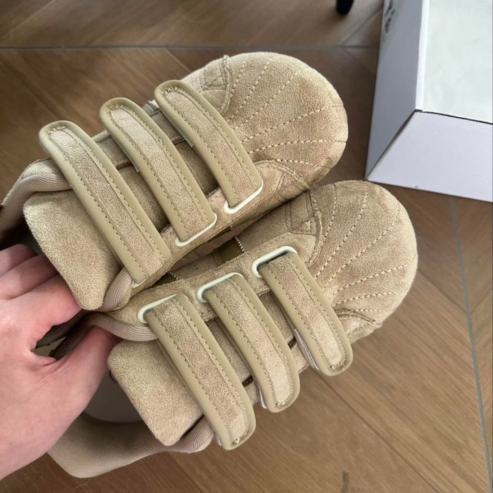 Women's comfortable hook and loop sneakers made of high-quality suede Mune Fashion