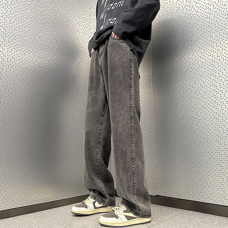 Men's Loose Vintage Denim Pants in Baggy Street Style with Front Pleat Mune Fashion
