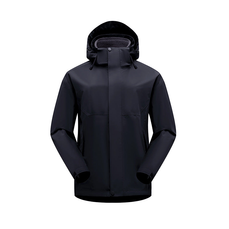 Men's nano matte waterproof urban outdoor jacket with taped seams, removable hood and fleece collar Mune Fashion
