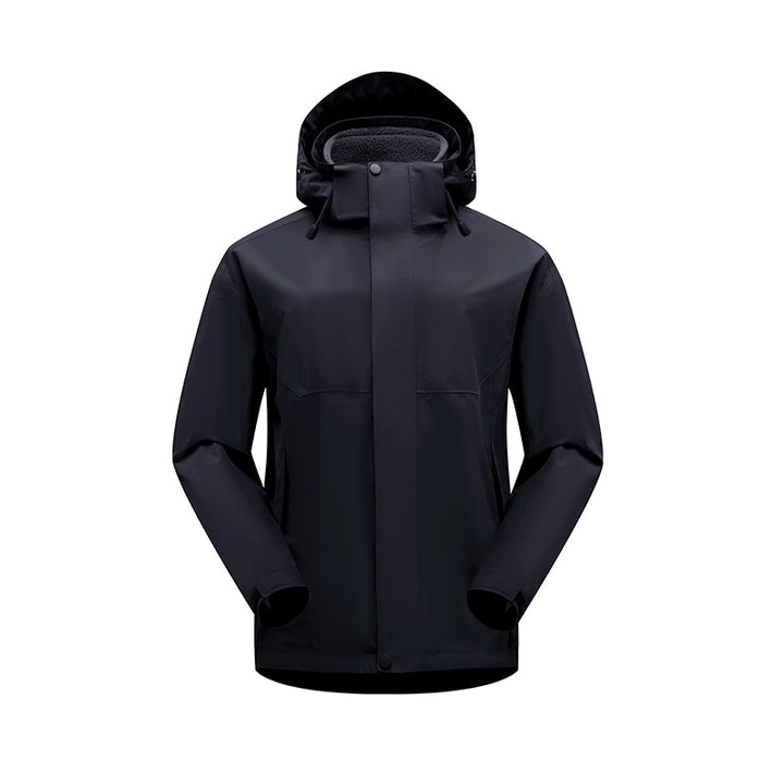 Men's nano matte waterproof urban outdoor jacket with taped seams, removable hood and fleece collar Mune Fashion