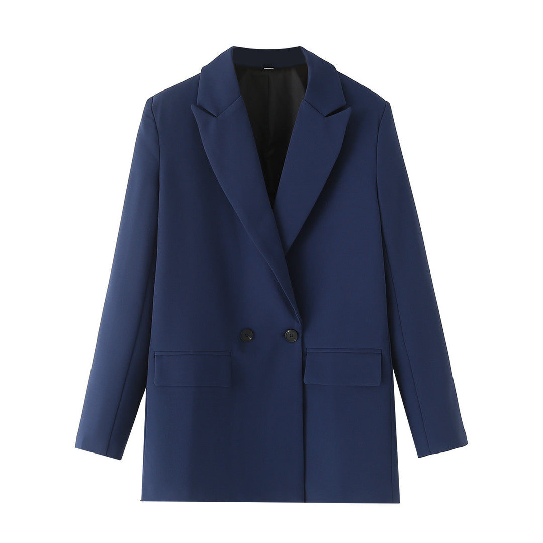 Ladies nan tailored long blazer in oversized look with lapel collar and patch pockets Mune Fashion