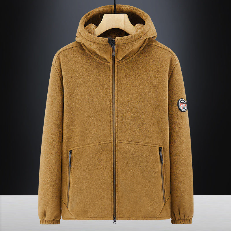Men's Thermo-Fleece Hoodie with insulating Sherpa trim and concealed zip pockets Mune Fashion
