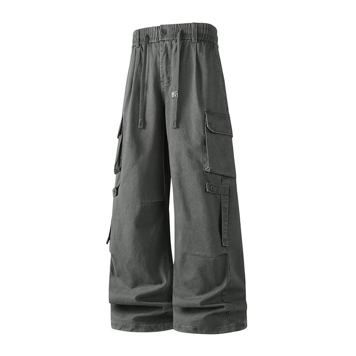 Herren Extraweite Baggy-Cargo-Hose mit Elastikbund, Tunnelzug und Mehrfach‑Utility‑Taschen Mune Fashion