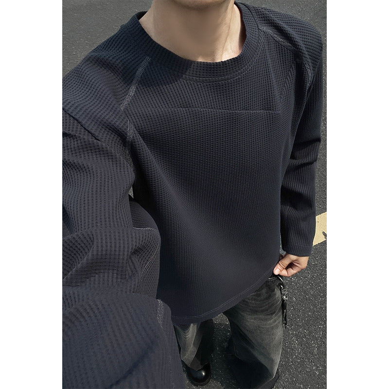 Men's Fashionable Sweatshirt with Textured Design Mune Fashion