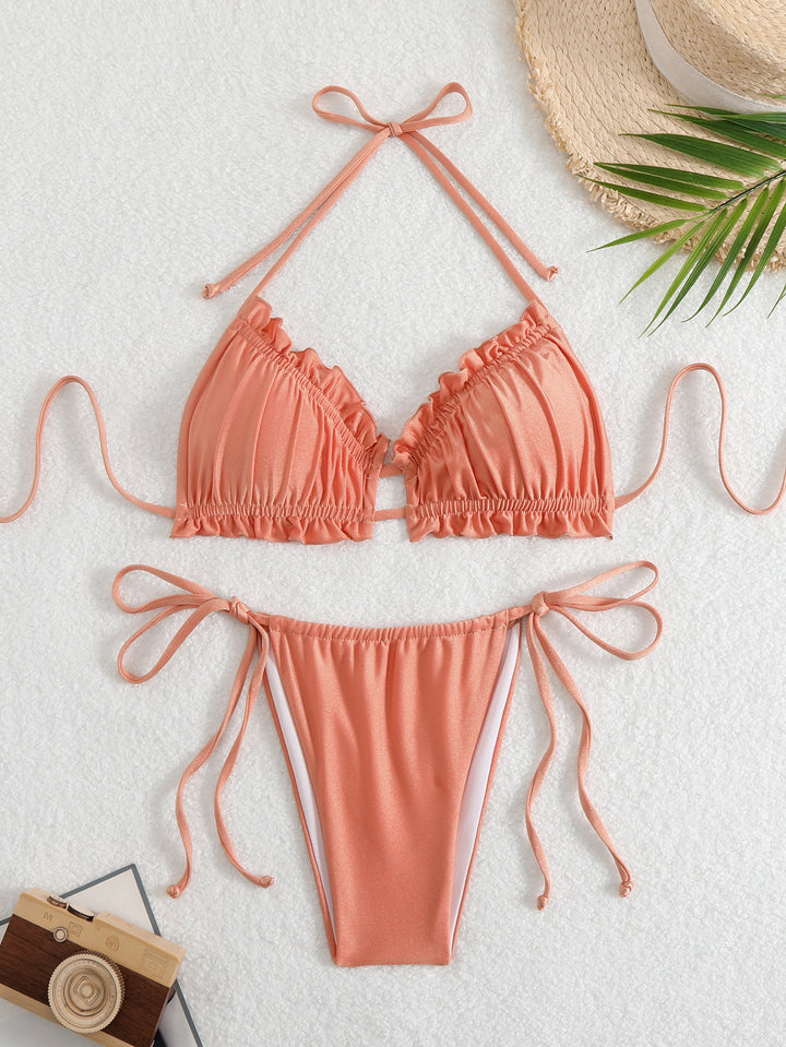 Women's Ruffled Bikini with Adjustable Straps Mune Fashion