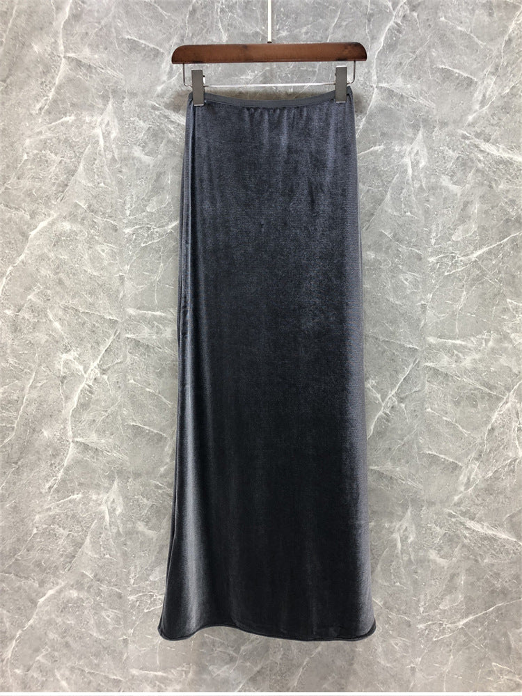 Ladies Elegant Maxi Skirt Made of Shimmering Material Mune Fashion