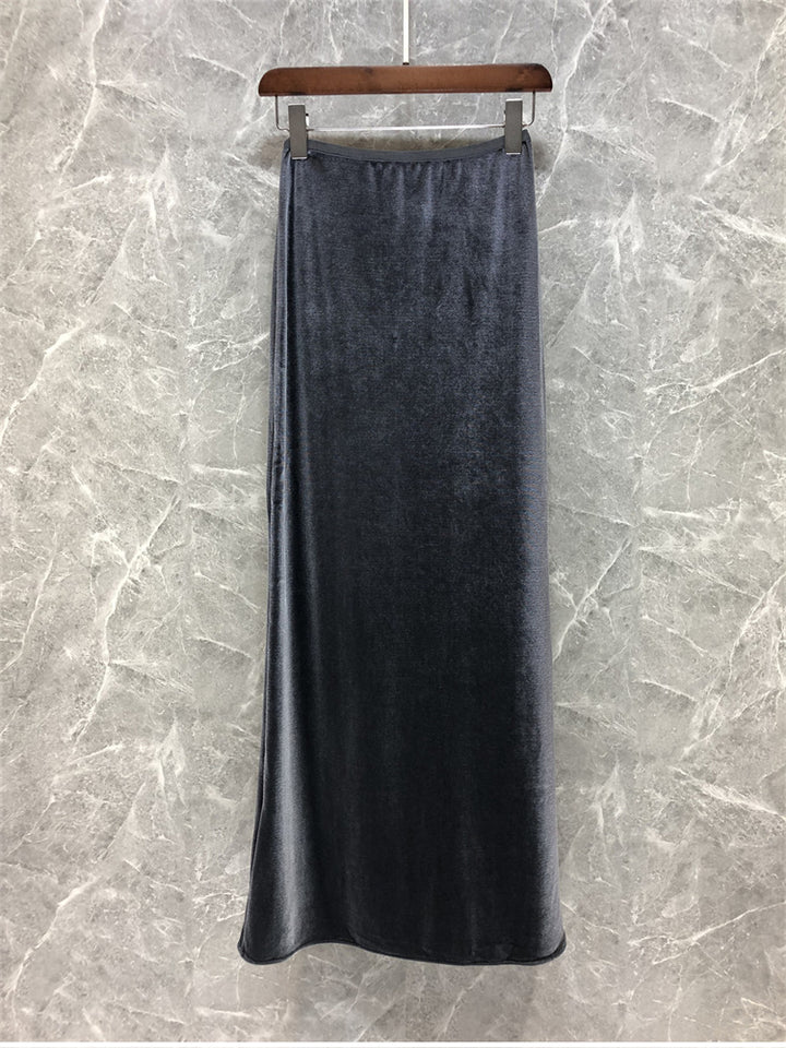 Ladies Elegant Maxi Skirt Made of Shimmering Material Mune Fashion
